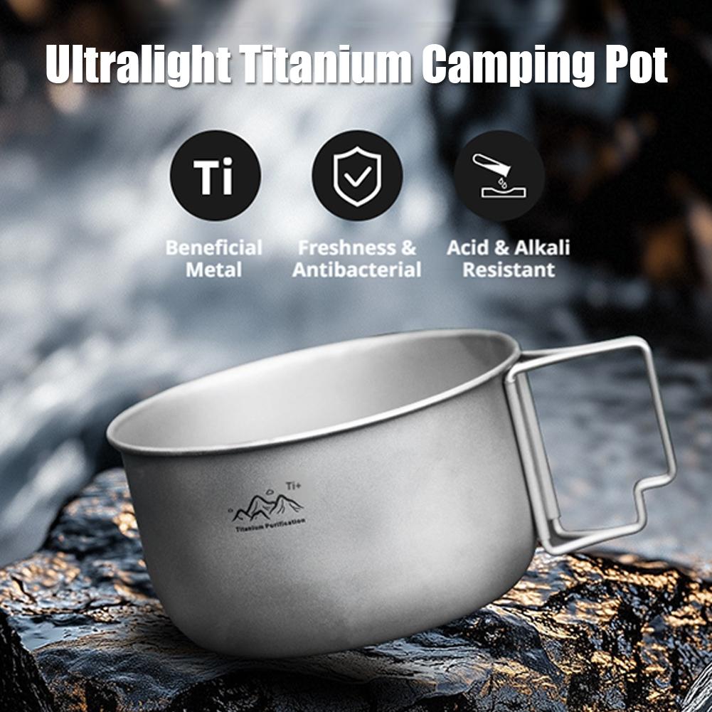 Titanium Hanging Pot Lightweig - Camping Lightweight Cooking Pot reseña y precio
