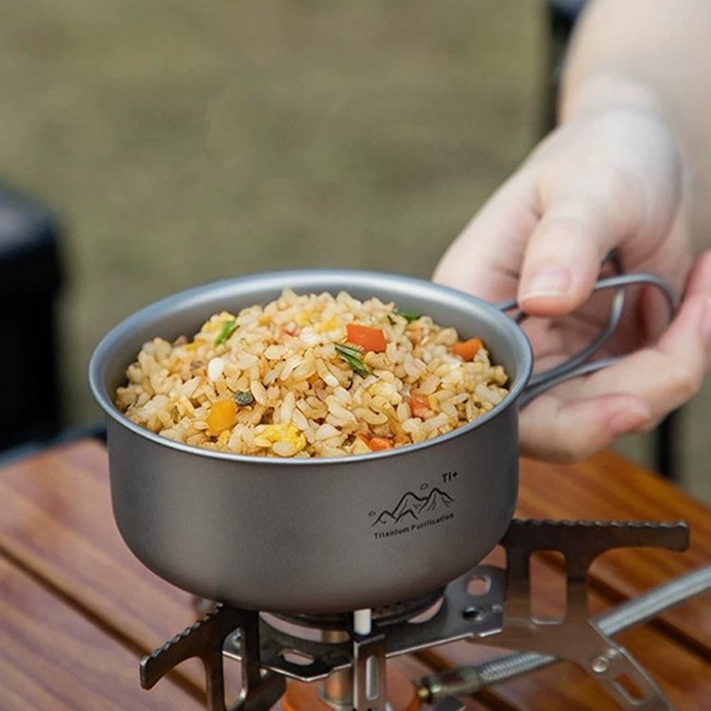 Titanium Hanging Pot Lightweig - Camping Lightweight Cooking Pot reseña y precio