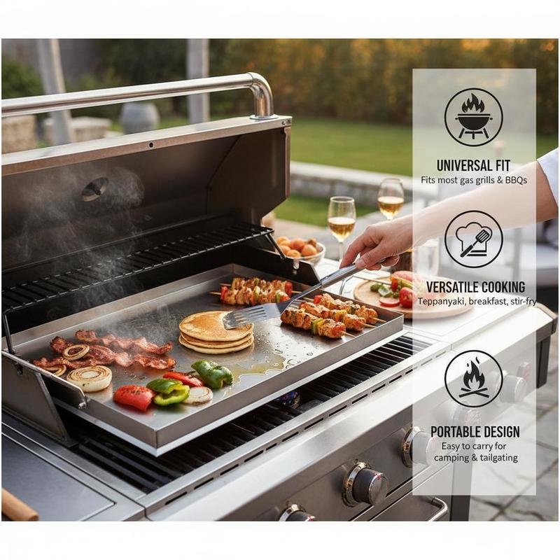Flat Top Grill Plate 23x16 inc - Camping Cooking Flat Top reseña y precio