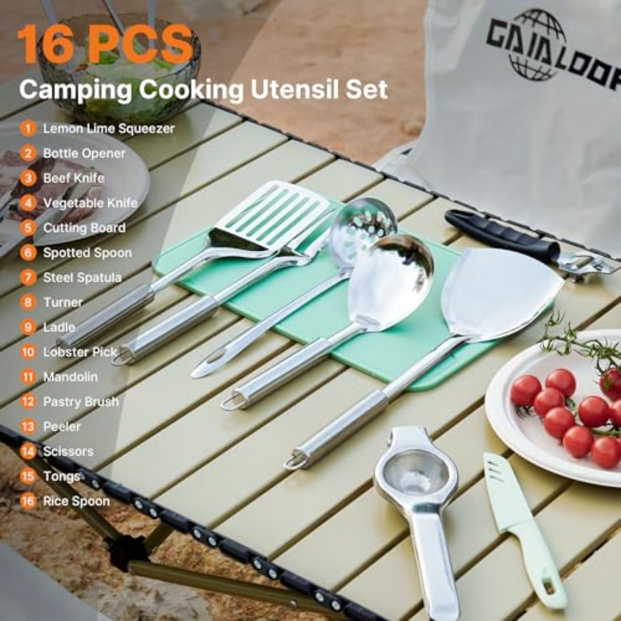 Portable Camping Cooking Utens - Camping Cooking Essentials Kit reseña y precio