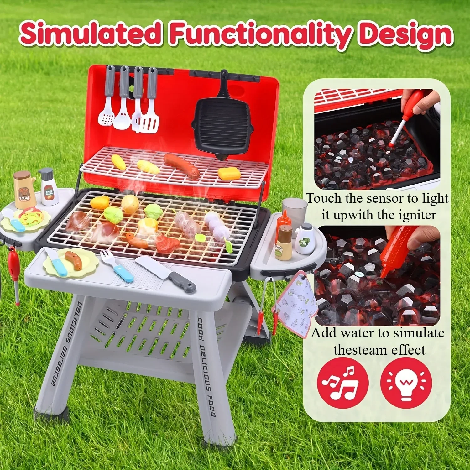 Barbecue Grill Toy Set Kids BB - Camping Cooking Gifts reseña y precio