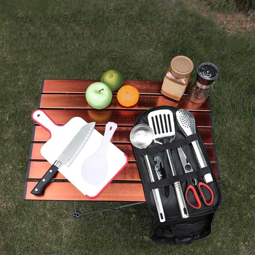 2024 Picnic Utensil Set Storag - Camping Outdoor Cooking Table reseña y precio