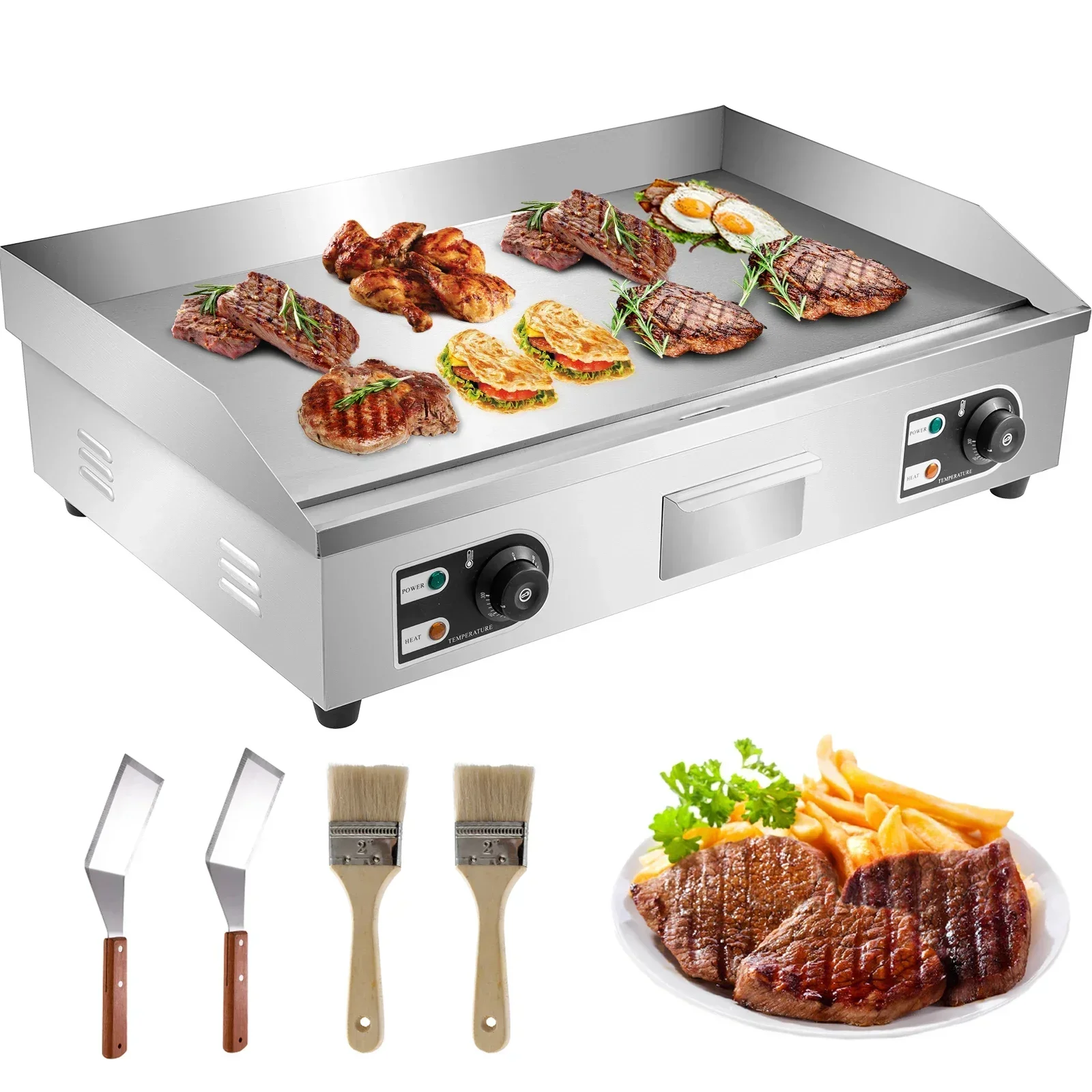 Electric Countertop Griddle wi - Camping Cooking Flat Top reseña y precio