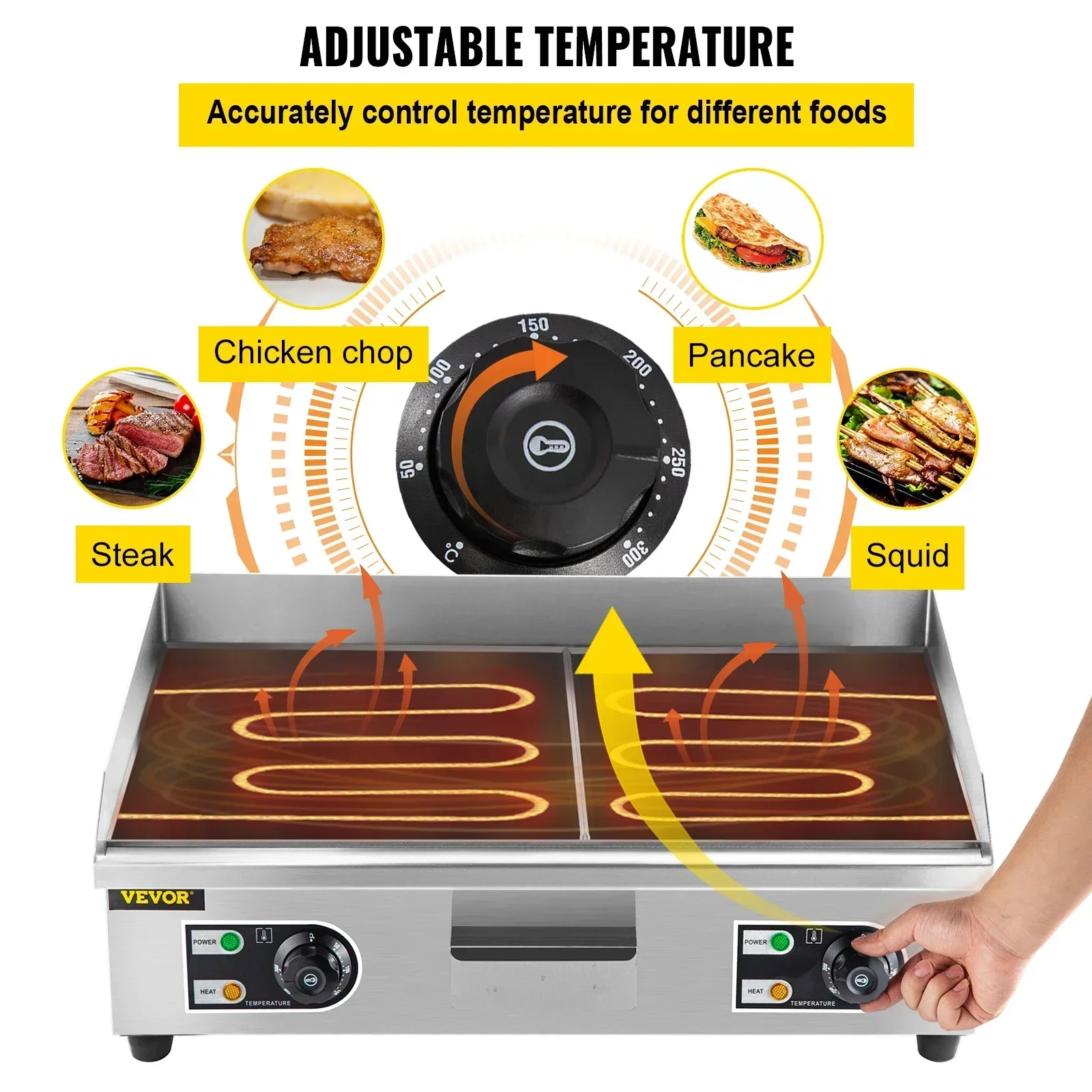 Electric Countertop Griddle wi - Camping Cooking Flat Top reseña y precio