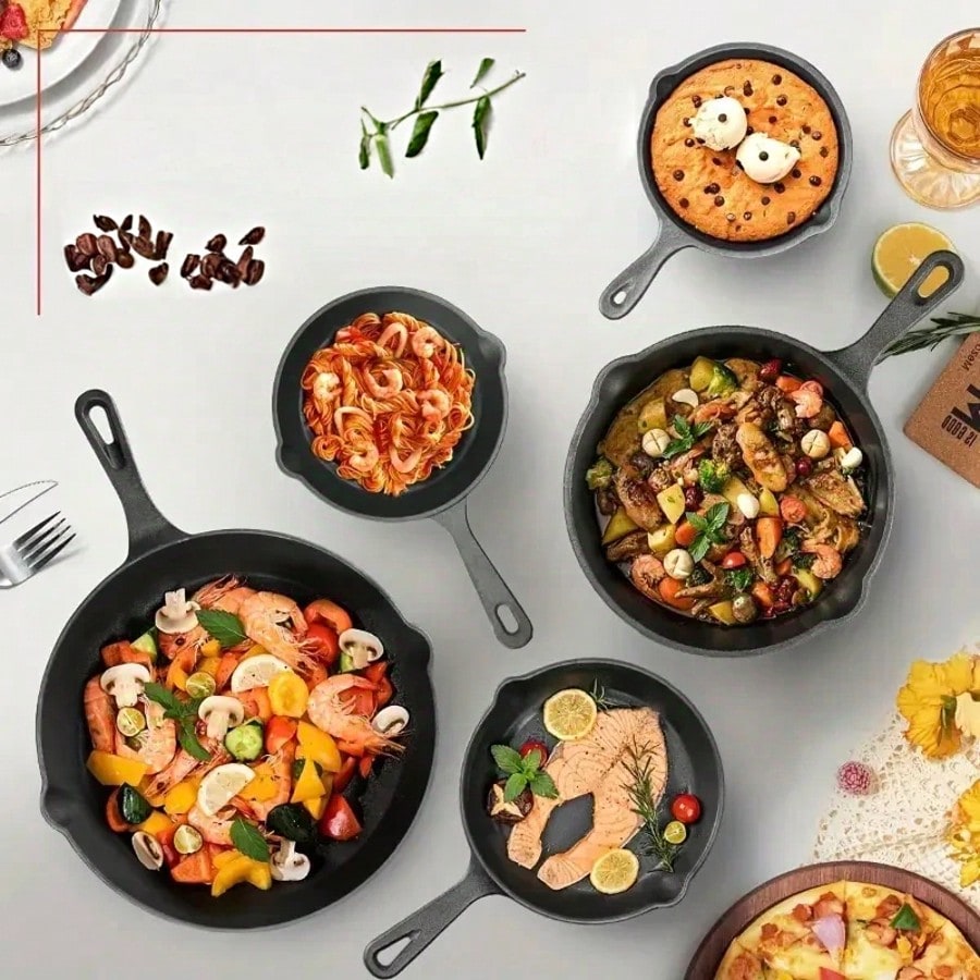 3-Piece Cast Iron Cookware Ess - Camping Cooking Essentials Kit reseña y precio