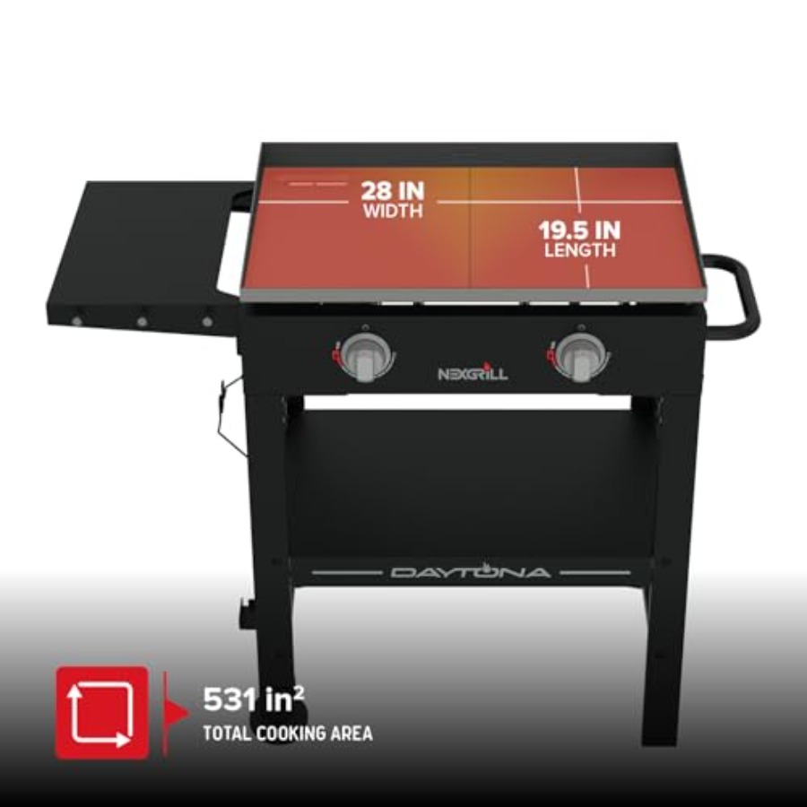 Daytona 2-Burner Propane Flat  - Camping Cooking Flat Top reseña y precio