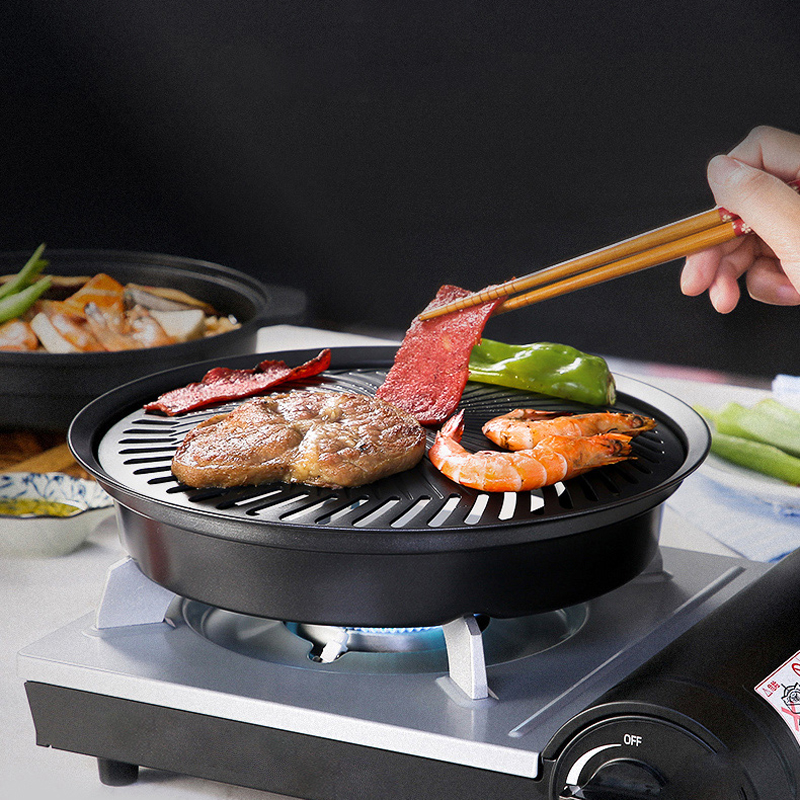 Korean Non-stick Barbecue Tray - Camping Cooking Flat Top reseña y precio
