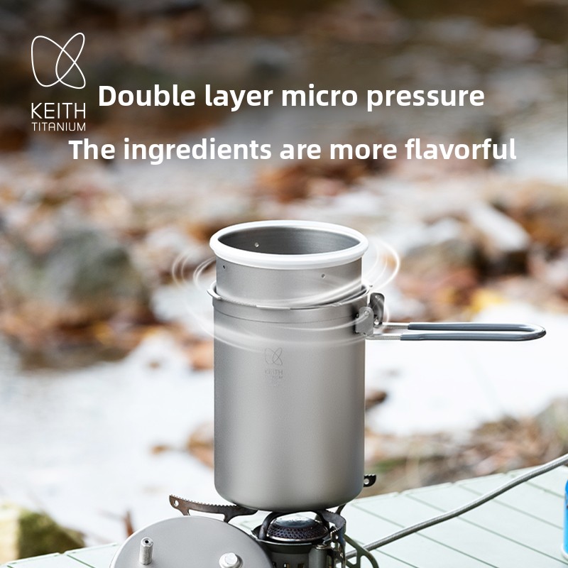 Keith Pure Titanium Outdoor Pr - Camping Lightweight Cooking Pot reseña y precio