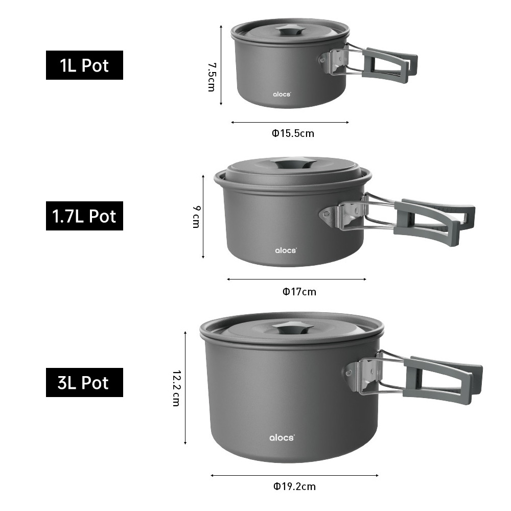 Camping Cooking Pot Aluminum A - Camping Cooking Unit reseña y precio