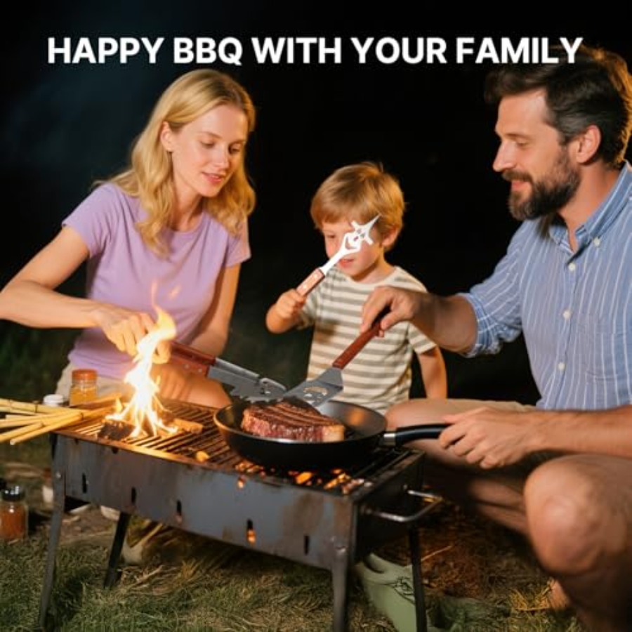 7 in 1 Stainless Steel BBQ Acc - Camping Cooking Gifts reseña y precio