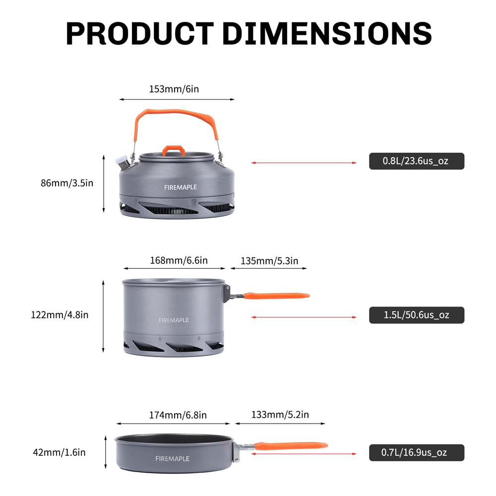 Fire Maple Camping Cookware Ut - Camping Cooking All In One reseña y precio