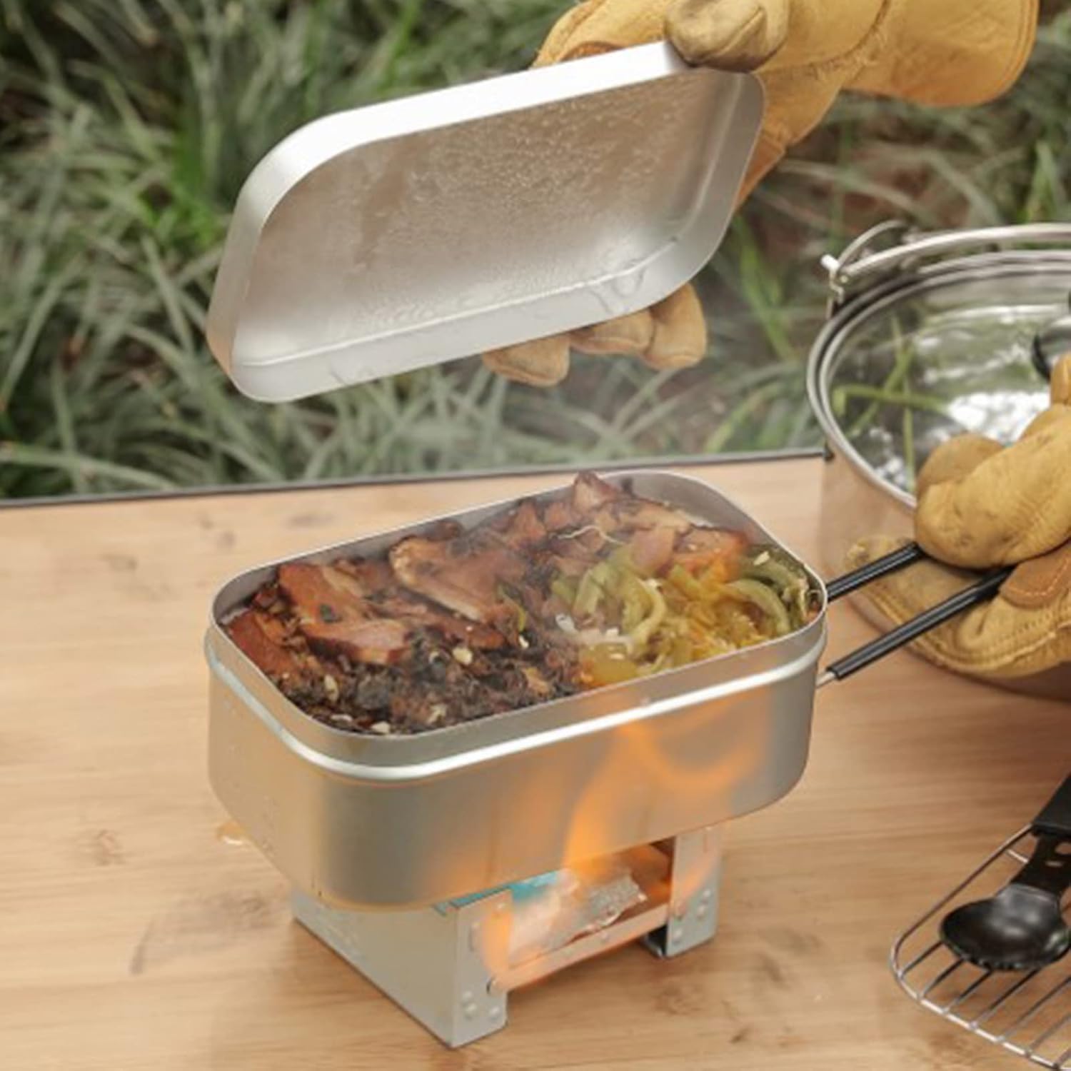 Foldable Bento Box Handle, Lun - Camping Outdoor Cooking Equipment reseña y precio