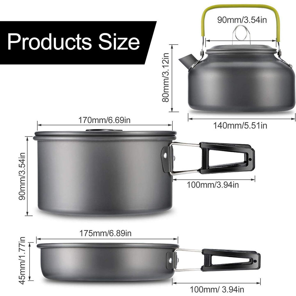Outdoor camping cookware set m - Camping Lightweight Cooking Pot reseña y precio