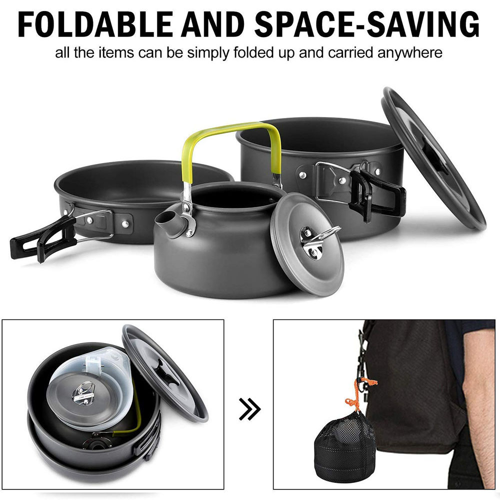 Outdoor camping cookware set m - Camping Lightweight Cooking Pot reseña y precio