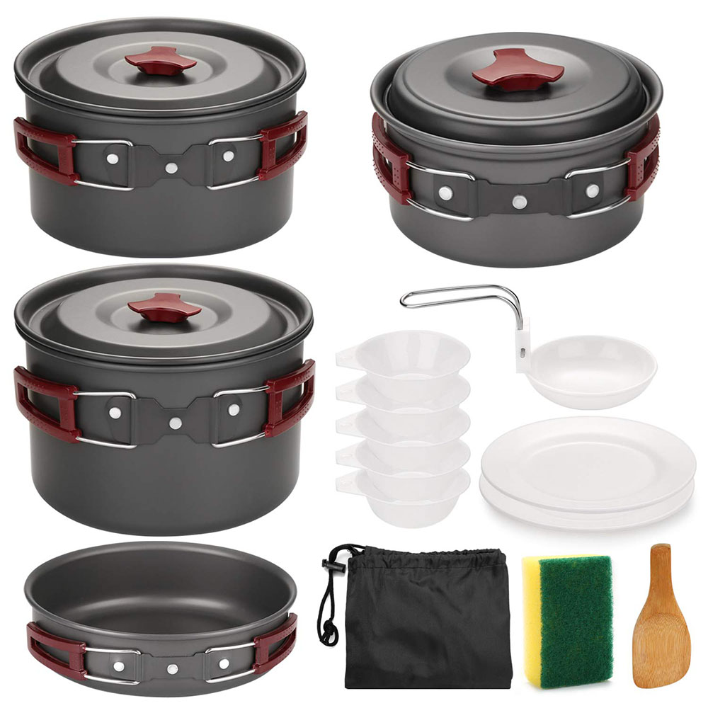Outdoor Camping Cookware Kit N - Camping Lightweight Cooking Pot reseña y precio