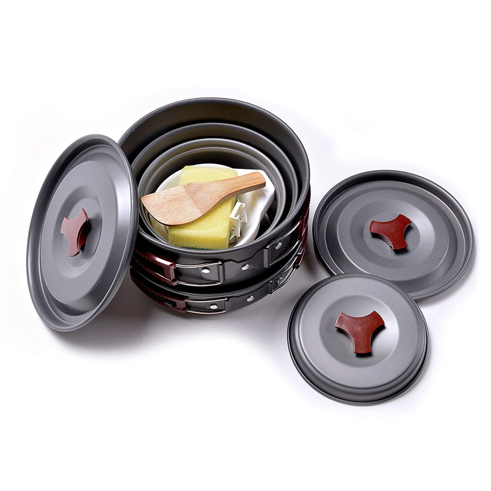 Outdoor Camping Cookware Kit N - Camping Lightweight Cooking Pot reseña y precio