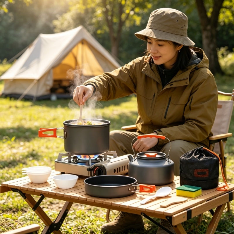 Camping Cookware Set Outdoor P - Camping Cooking All In One reseña y precio