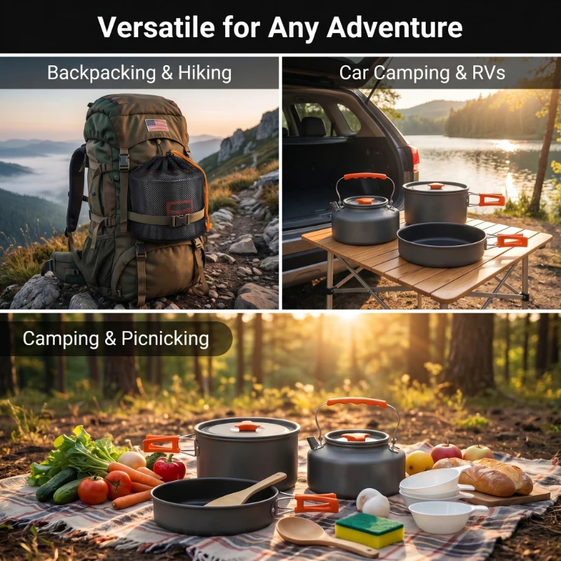 Camping Cookware Set Outdoor P - Camping Cooking All In One reseña y precio