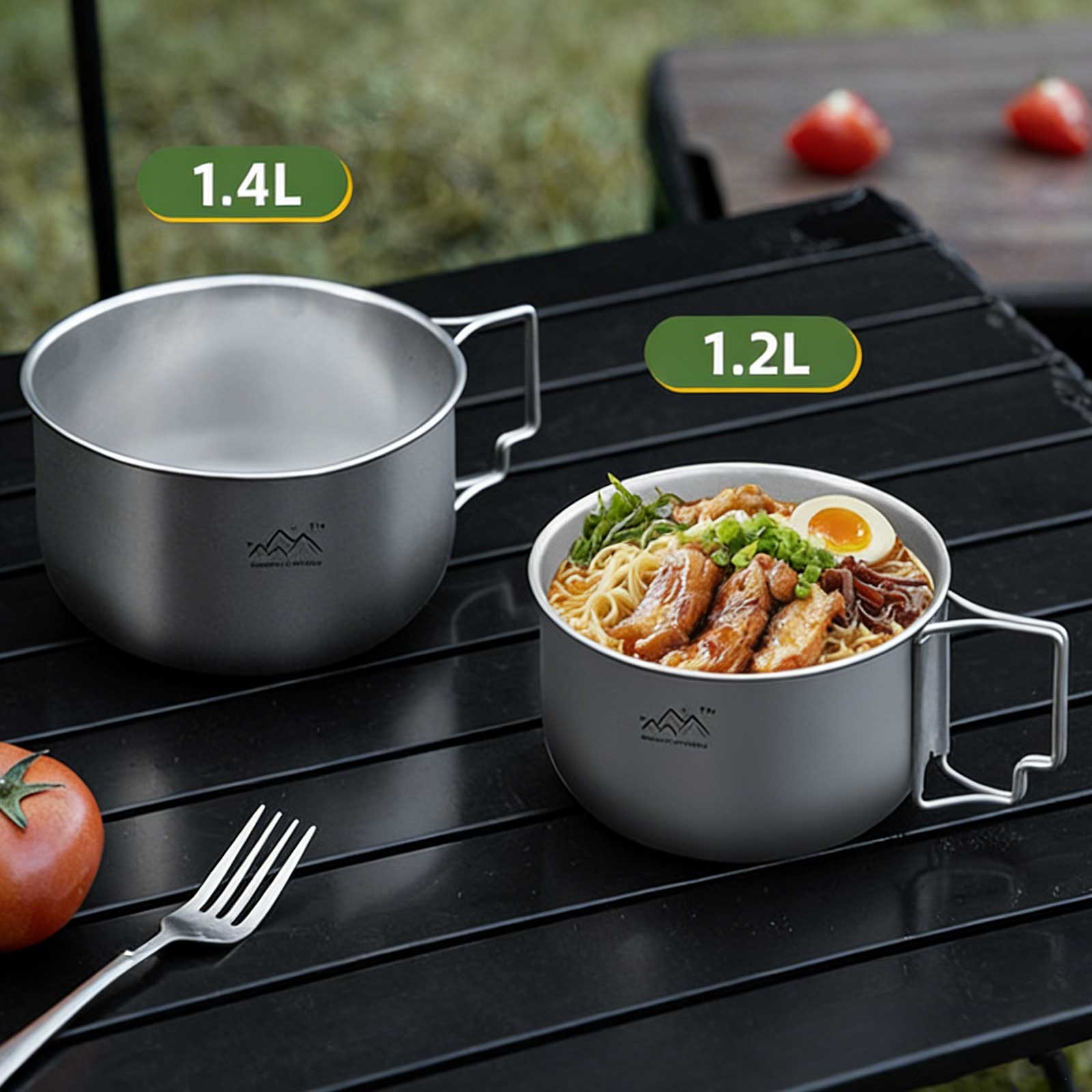 1.2/1.4L Titanium Camping Pot  - Camping Lightweight Cooking Pot reseña y precio