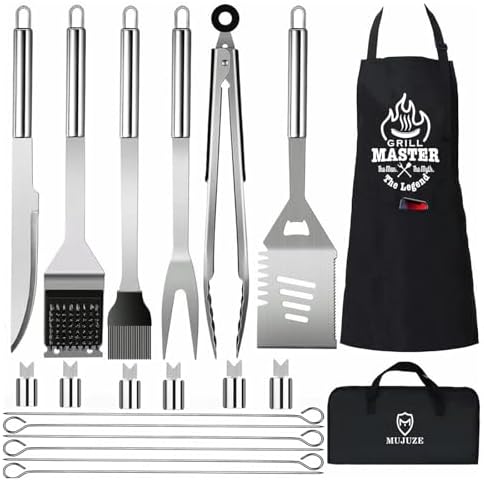 MUJUZE Grill Set with Apron -  - Camping Cooking Gifts reseña y precio