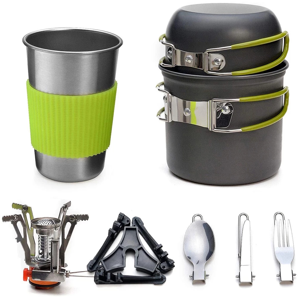 Camping Cookware Kit with Stov - Camping Cooking Unit reseña y precio