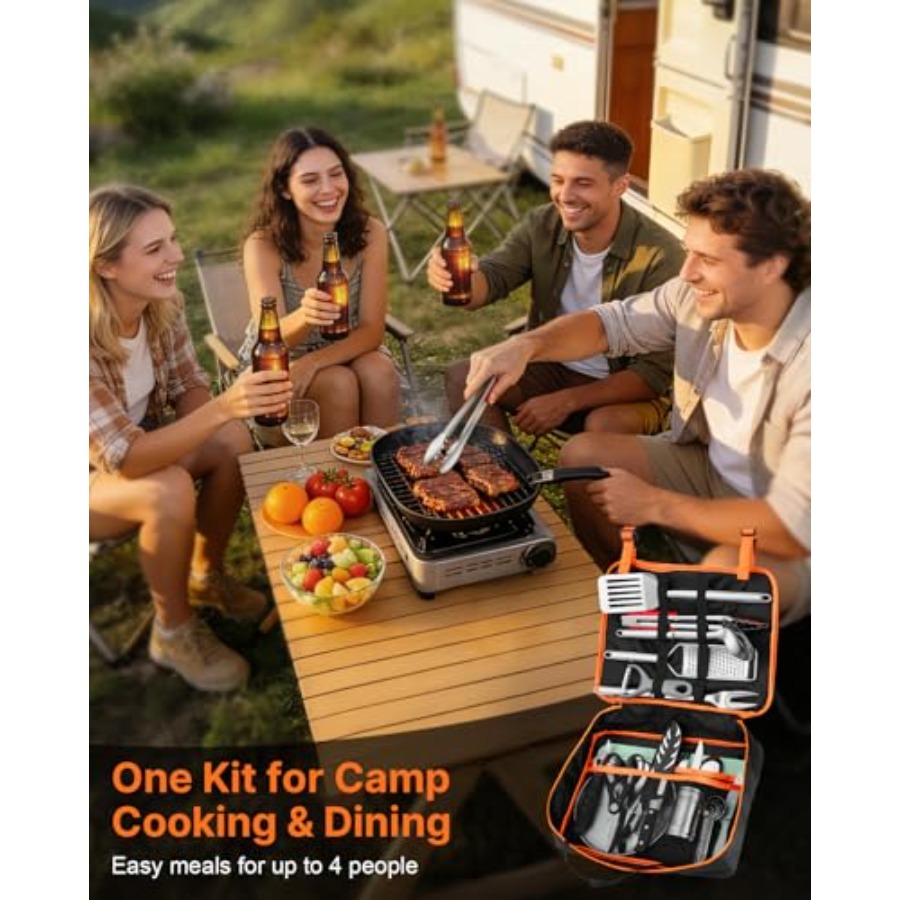 Portable Camping Cooking Utens - Camping Cooking Essentials Kit reseña y precio
