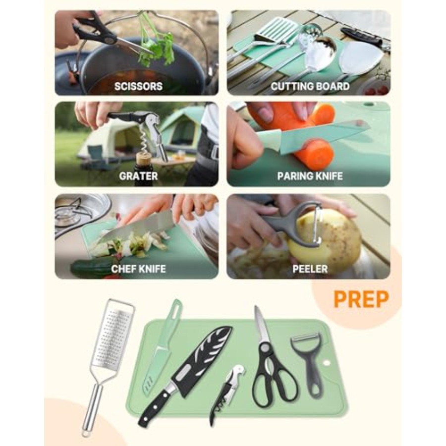 Portable Camping Cooking Utens - Camping Cooking Essentials Kit reseña y precio