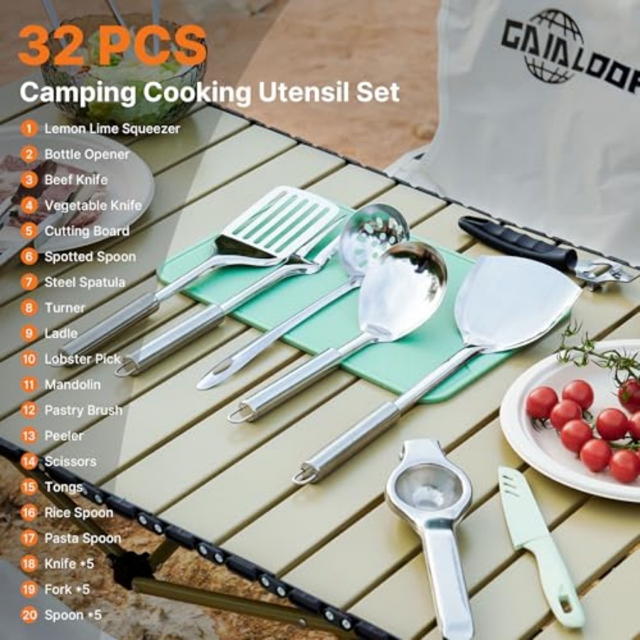 Portable Camping Cooking Utens - Camping Cooking Essentials Kit reseña y precio