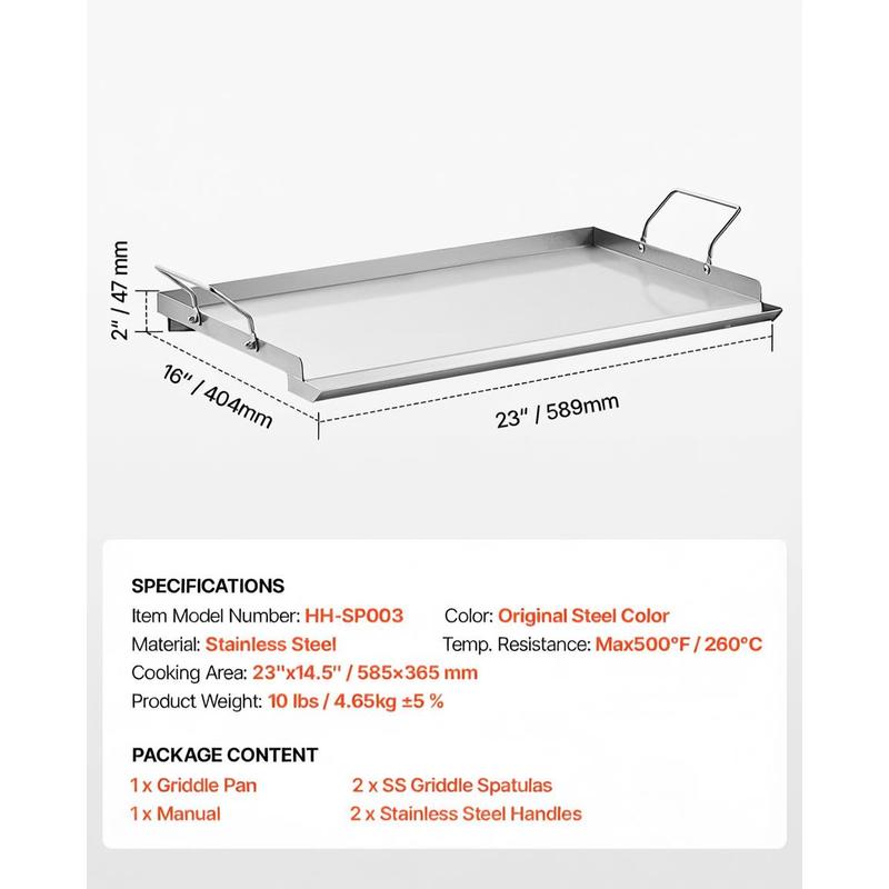 Flat Top Grill Plate 23x16 inc - Camping Cooking Flat Top reseña y precio